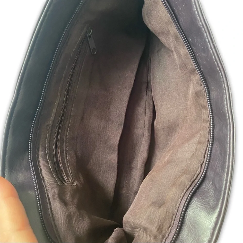 Chic Vintage Dark Purple Evening Leather Clutch